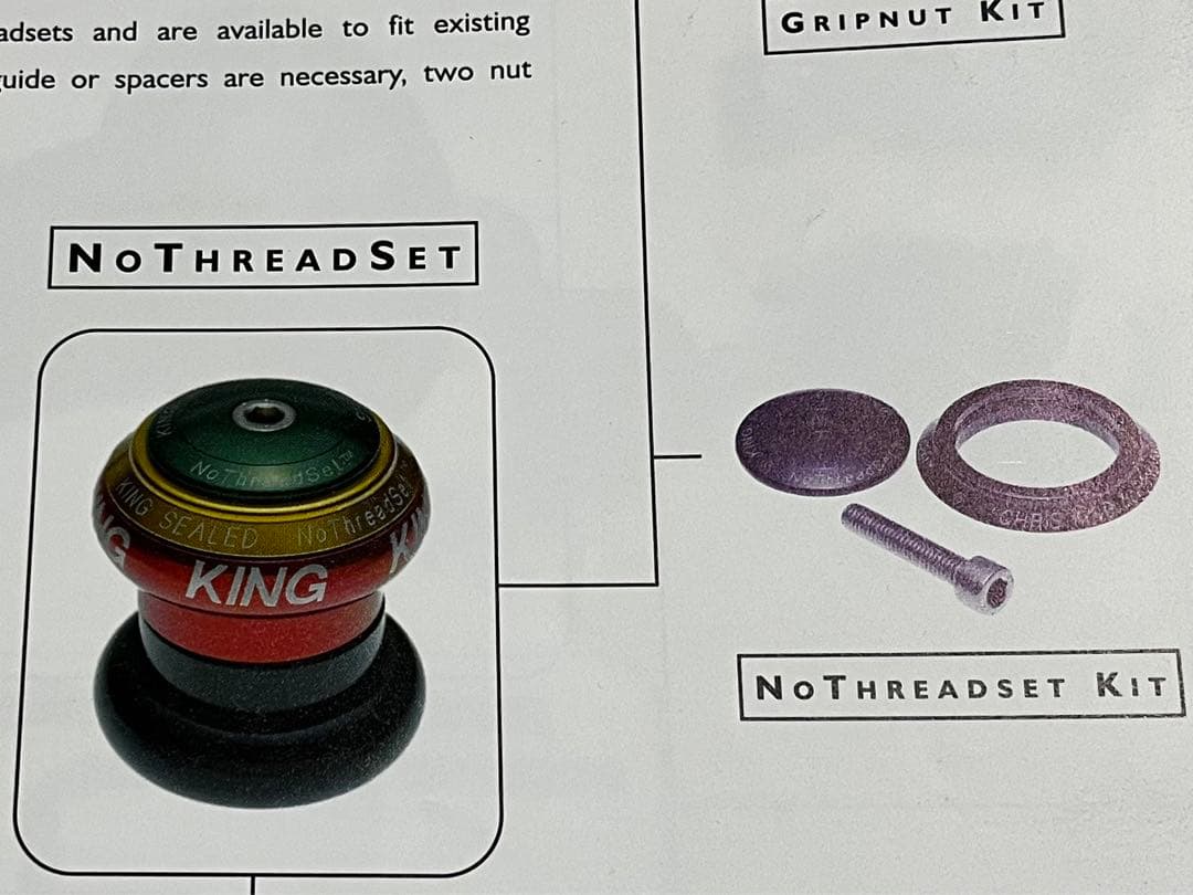 クリスキング 1インチ ヘッドパーツ アヘッド oldmtb ノーロゴ ブラック