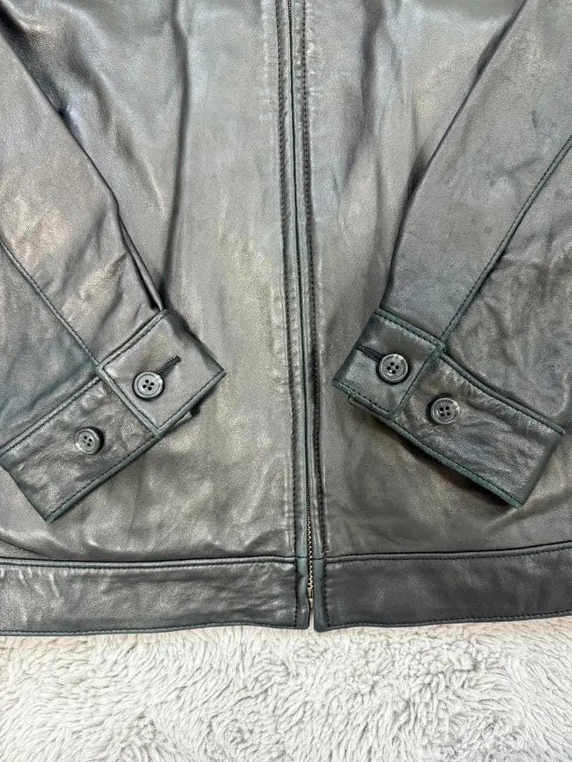 希少Sサイズ】ラルフローレン/レザー/スイングトップ/S/ブラック/黒