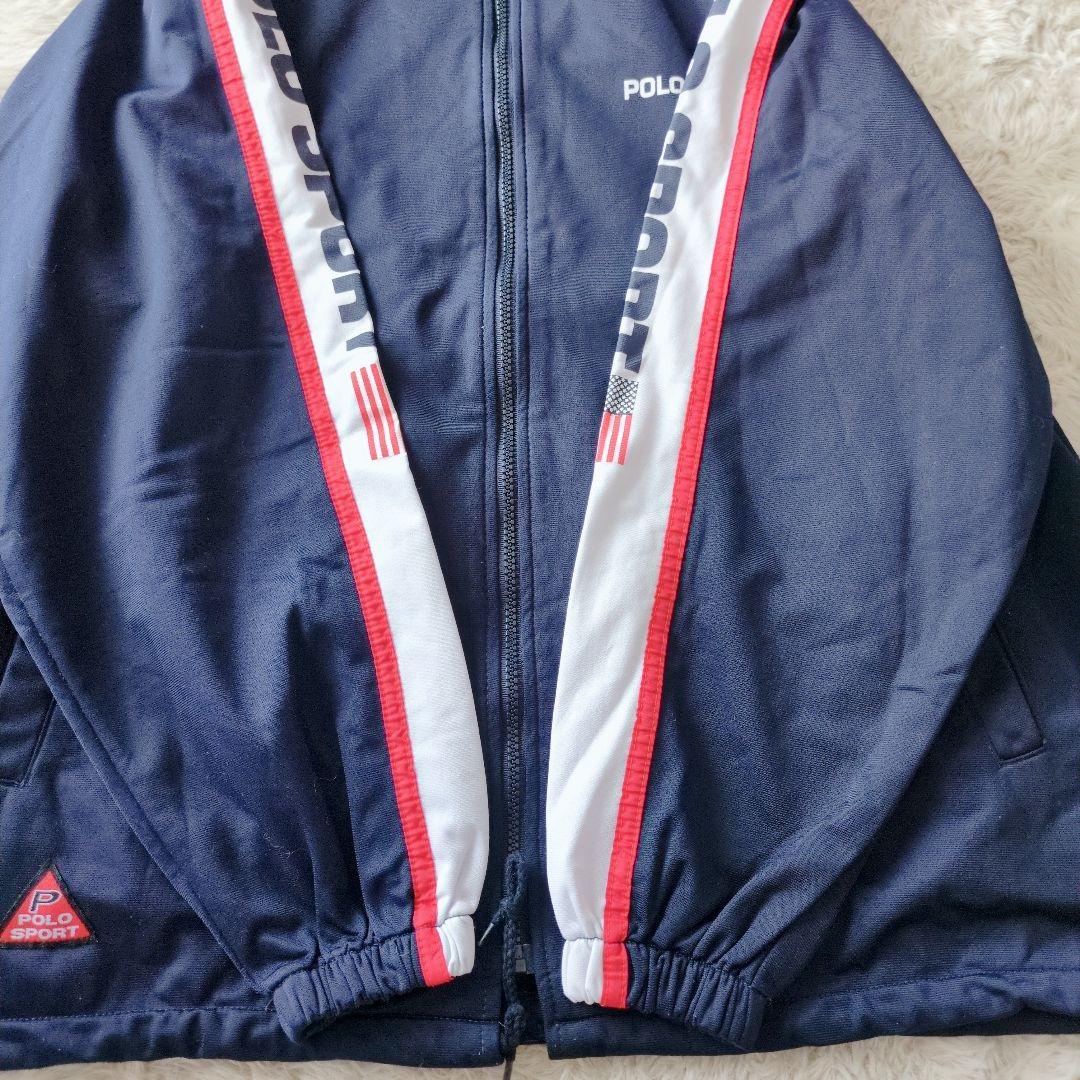 超人気 90sビンテージ POLO SPORT セットアップ 旗ロゴ ジャージ