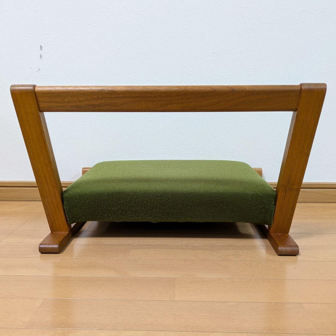 キト ザガク zagaku 座椅子正座胡座 コンパクト グリーン緑ウォールナット