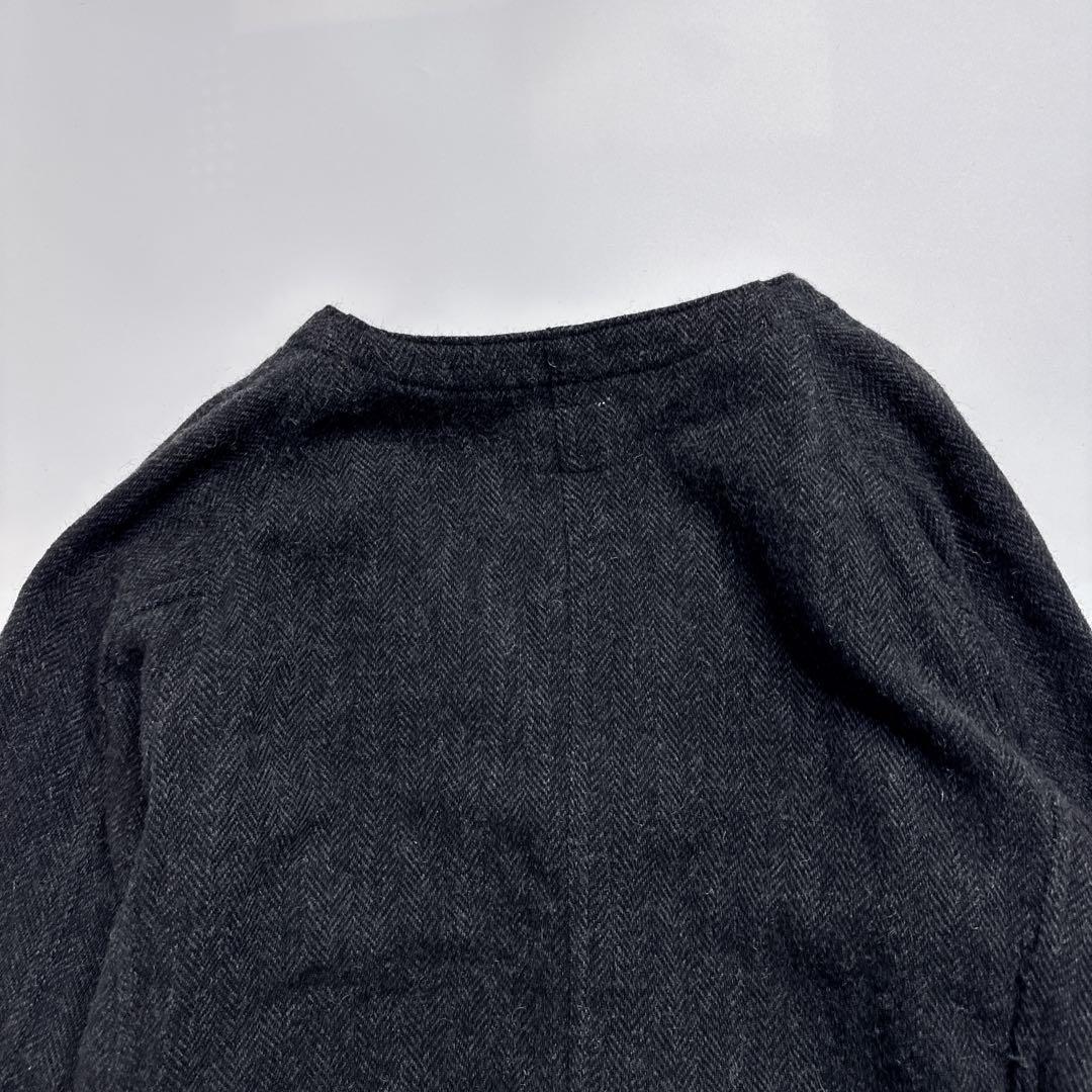 美品】オアスロウ ノーカラー エンジニア ヘリンボーンツイード