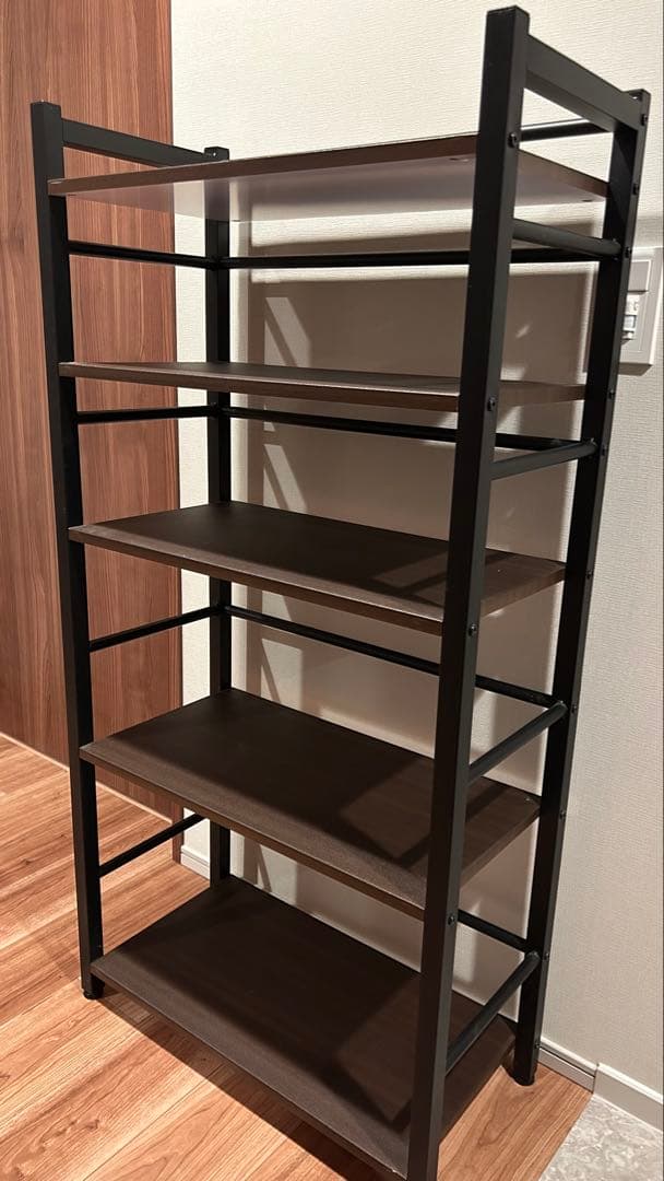 ニトリ ブックシェルフ ザック3 ダークブラウン