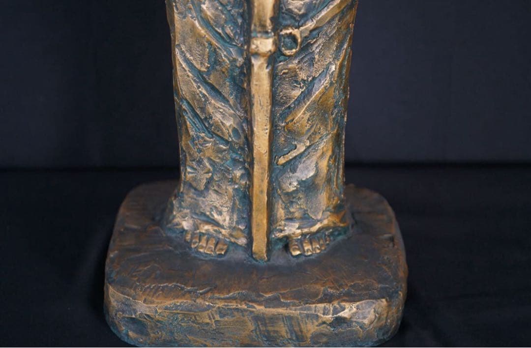 彫刻家 北村西望 作 ブロンズ『母神』大作 共箱 百弐才 巨匠