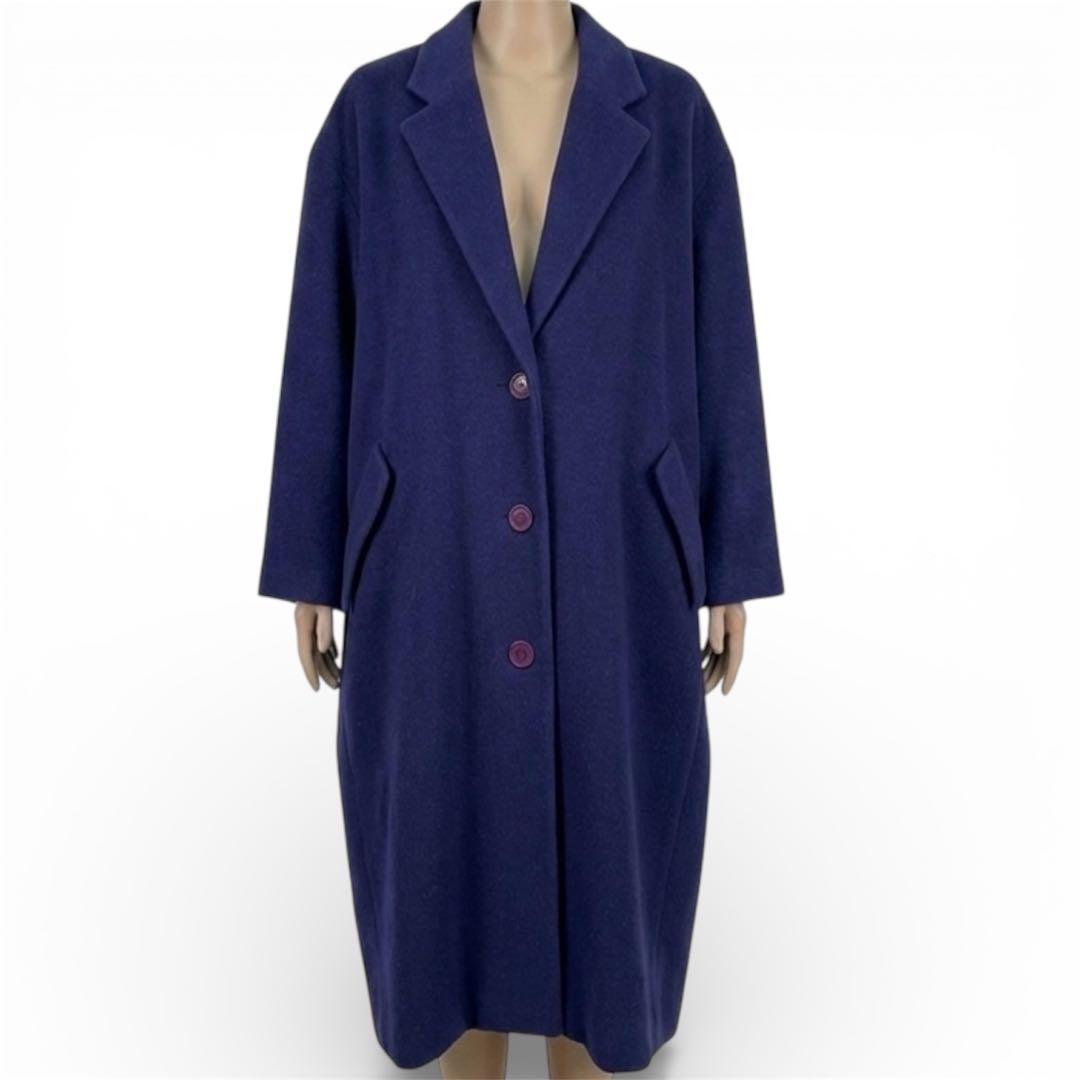 70's ISSEY MIYAKEイッセイミヤケ 筆タグ ウール ロングコート