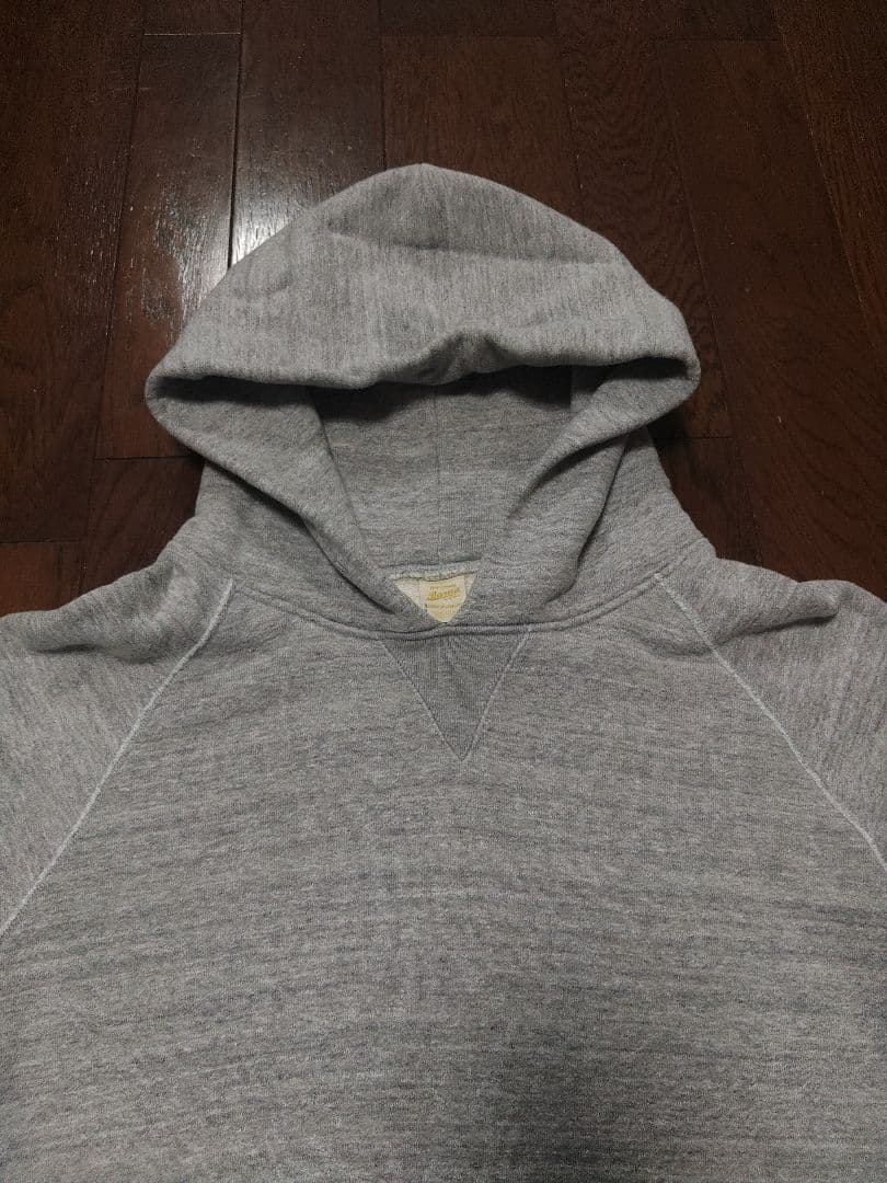 BARNS パーカー　L　吊り編み　グレー　前V