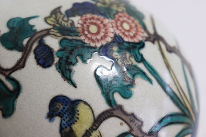 明治　九谷一輪挿　角福　送料込み1122