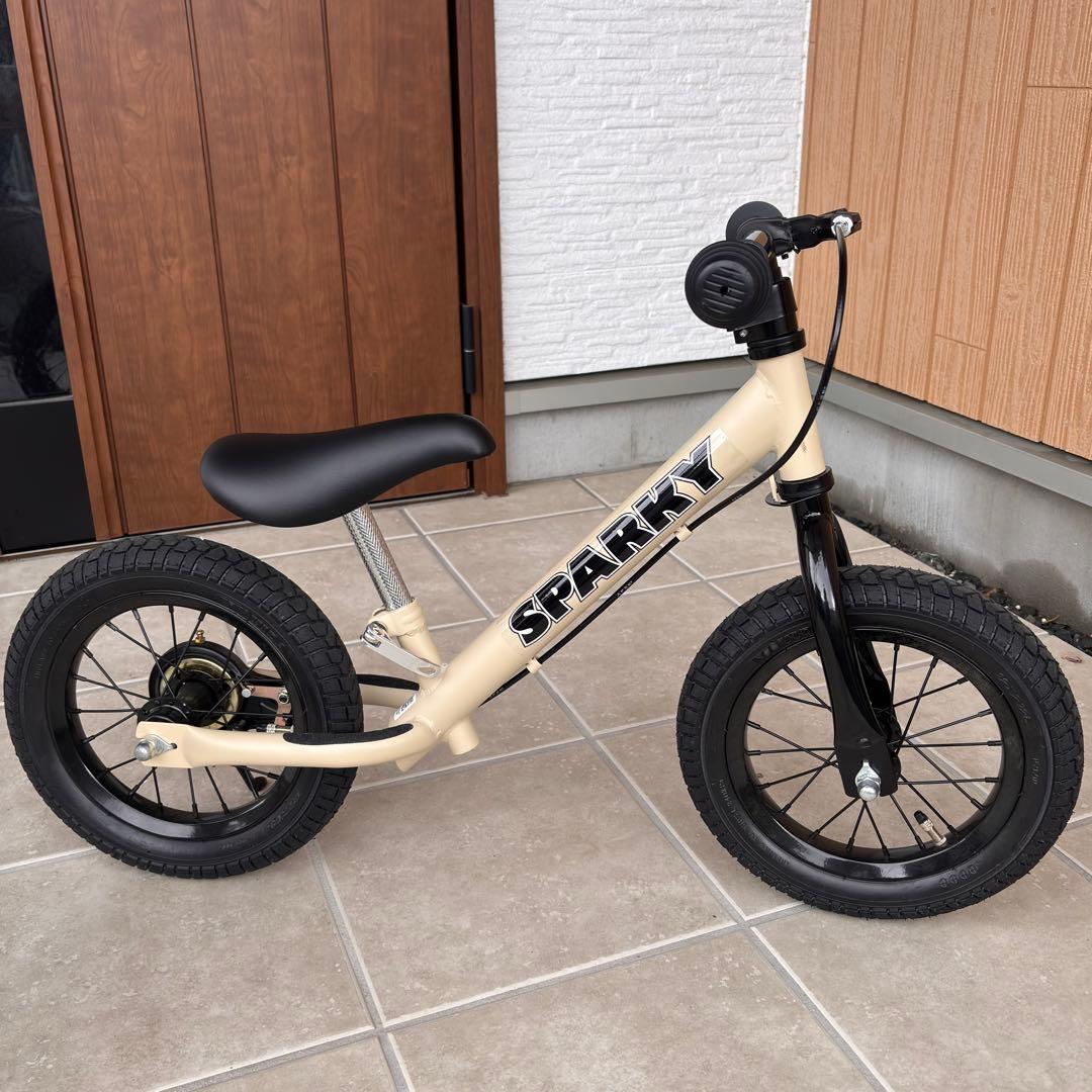 【美品】スパーキー SPARKY キッズバイク　サンドベージュ　ブレーキ付