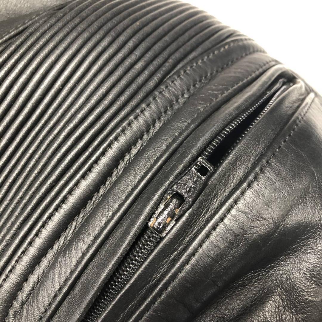 南海部品 NANKAI レザーパンツ ライディングパンツ ブラック 牛革 L