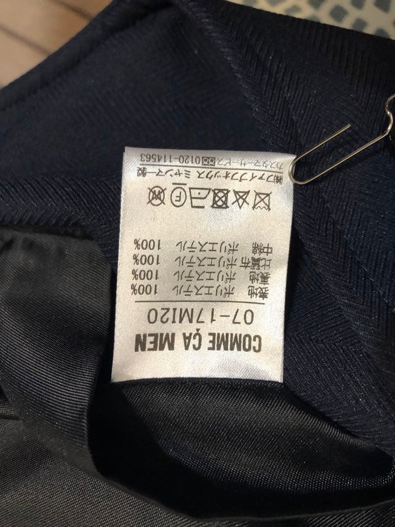 新品未使用！タグ付き！COMME CA MEN ハーフコート！ネイビーサイズM！