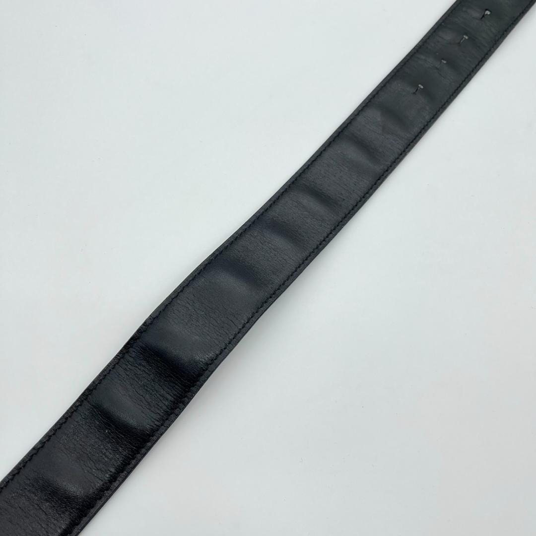 フェンディ ベルト ロゴ金具 ゴールド レディース レザー 本革 ブラック 黒