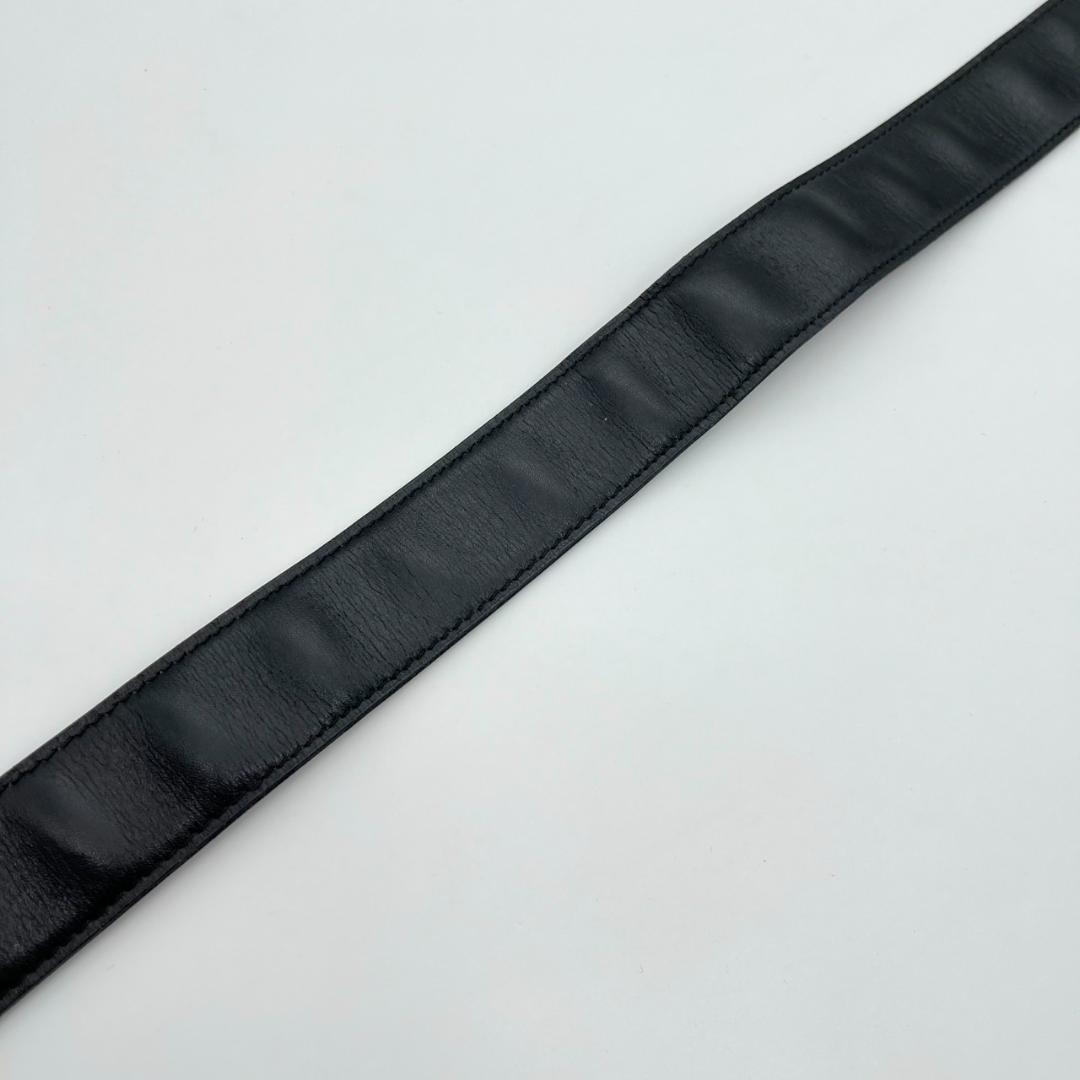 フェンディ ベルト ロゴ金具 ゴールド レディース レザー 本革 ブラック 黒