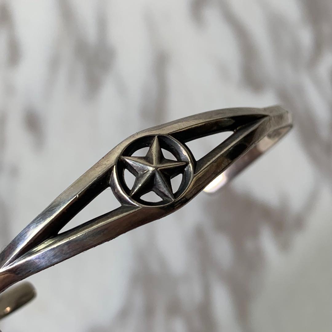 amp japan バングル シルバー925 刻印 スター柄 ブレスレット