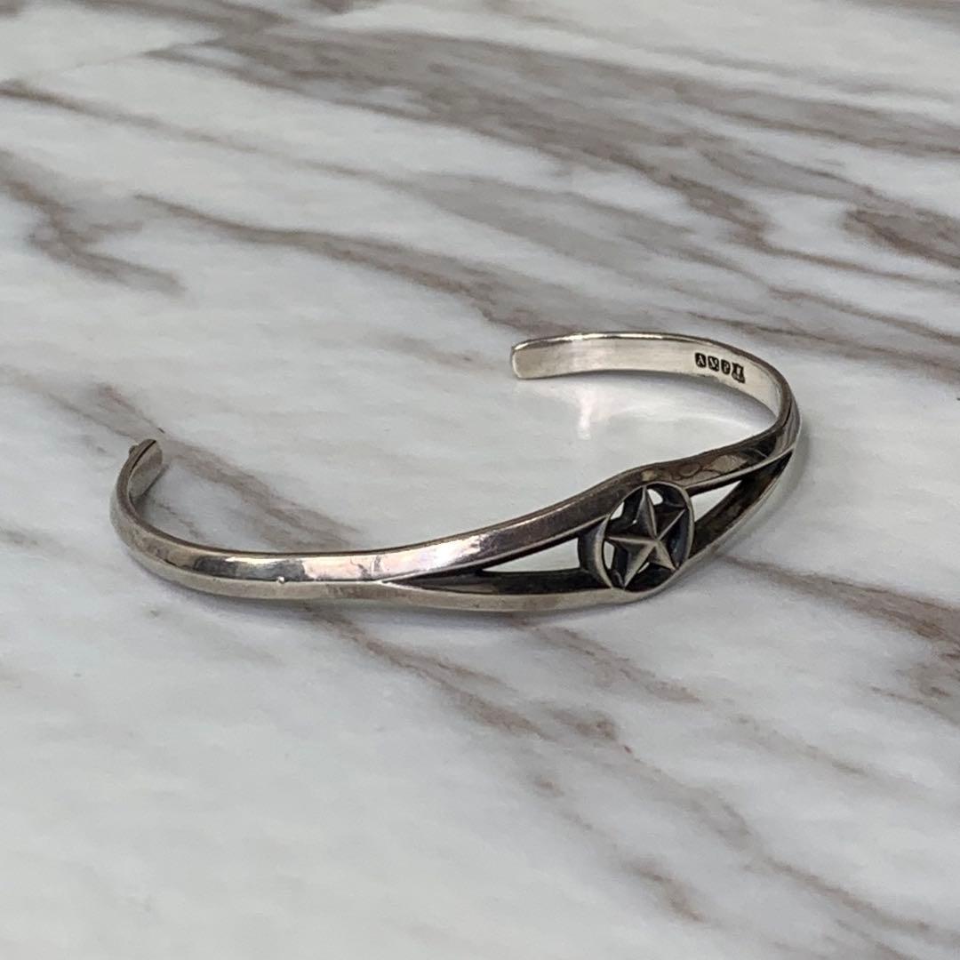 amp japan バングル シルバー925 刻印 スター柄 ブレスレット
