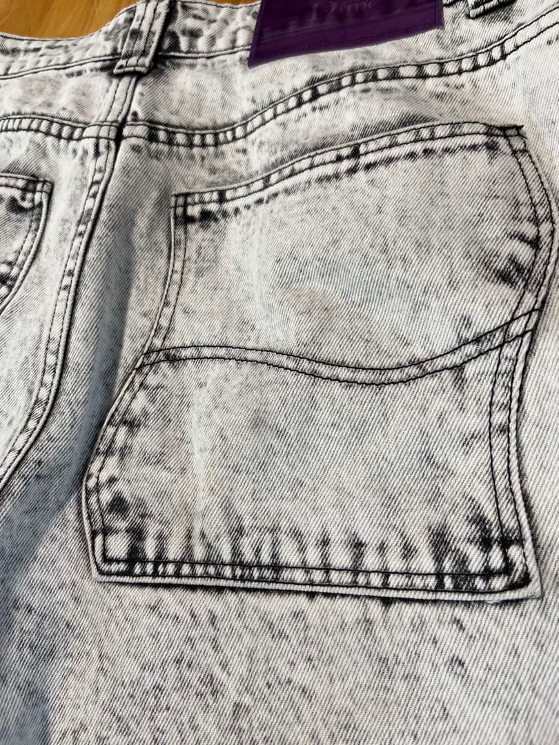 ダイム Dime ジーンズ ダメージ加工 スモークホワイト バギーフィット