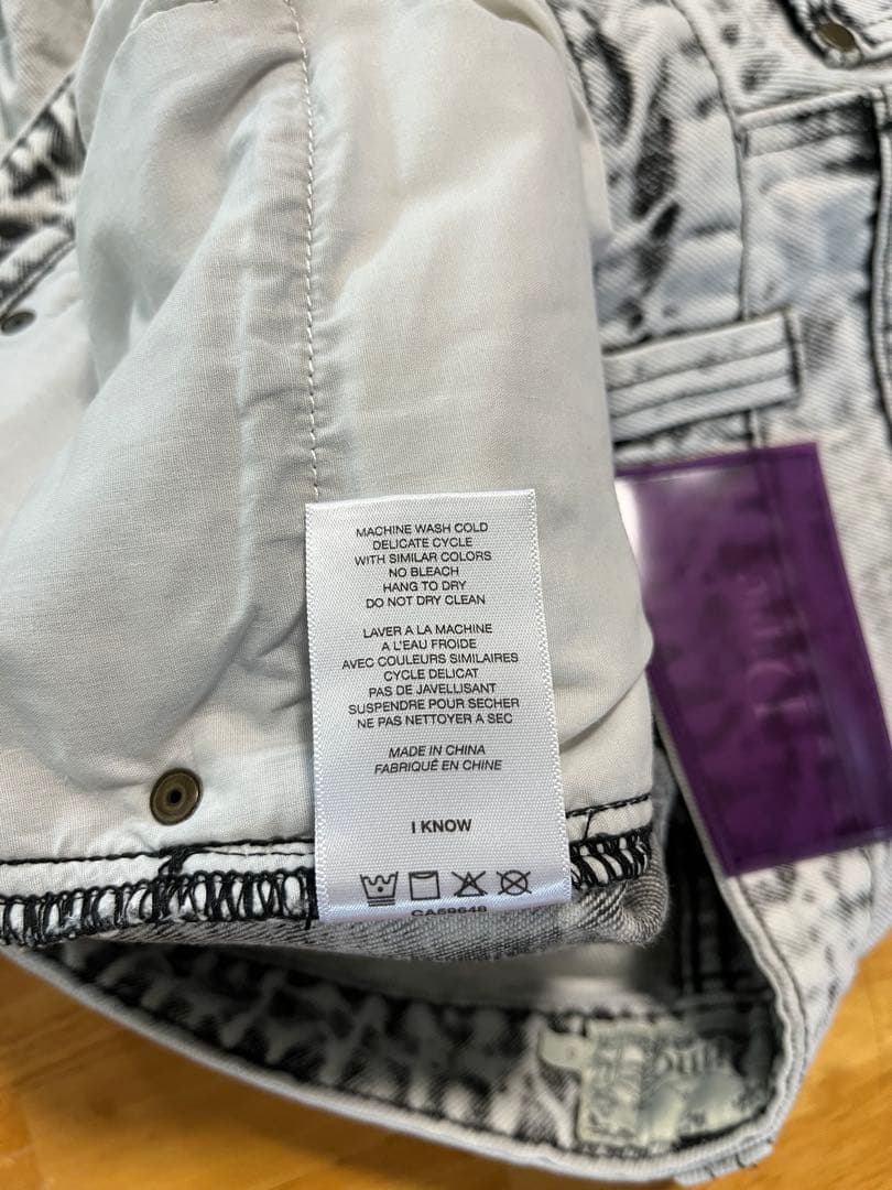 ダイム Dime ジーンズ ダメージ加工 スモークホワイト バギーフィット