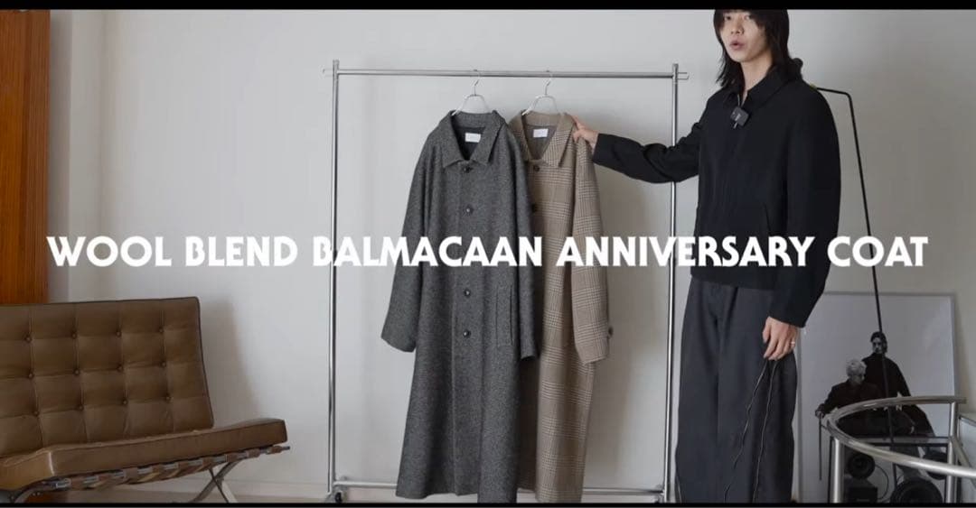 ジャケット・アウター WOOL BLEND BALMACAAN ANNIVERSARY COAT