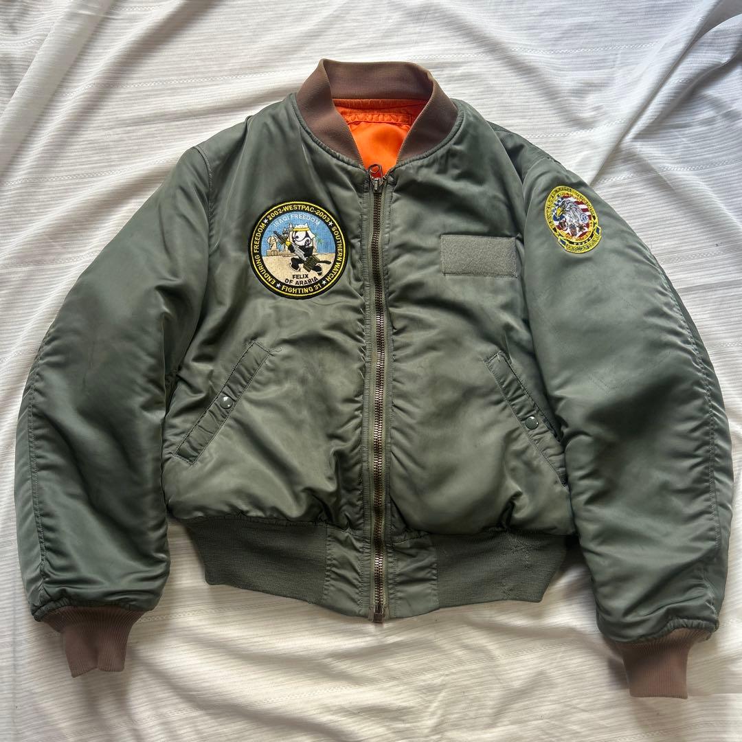 米軍実物 フライトジャケット MA-1 8279D アルファ 1966年 - メルカリ