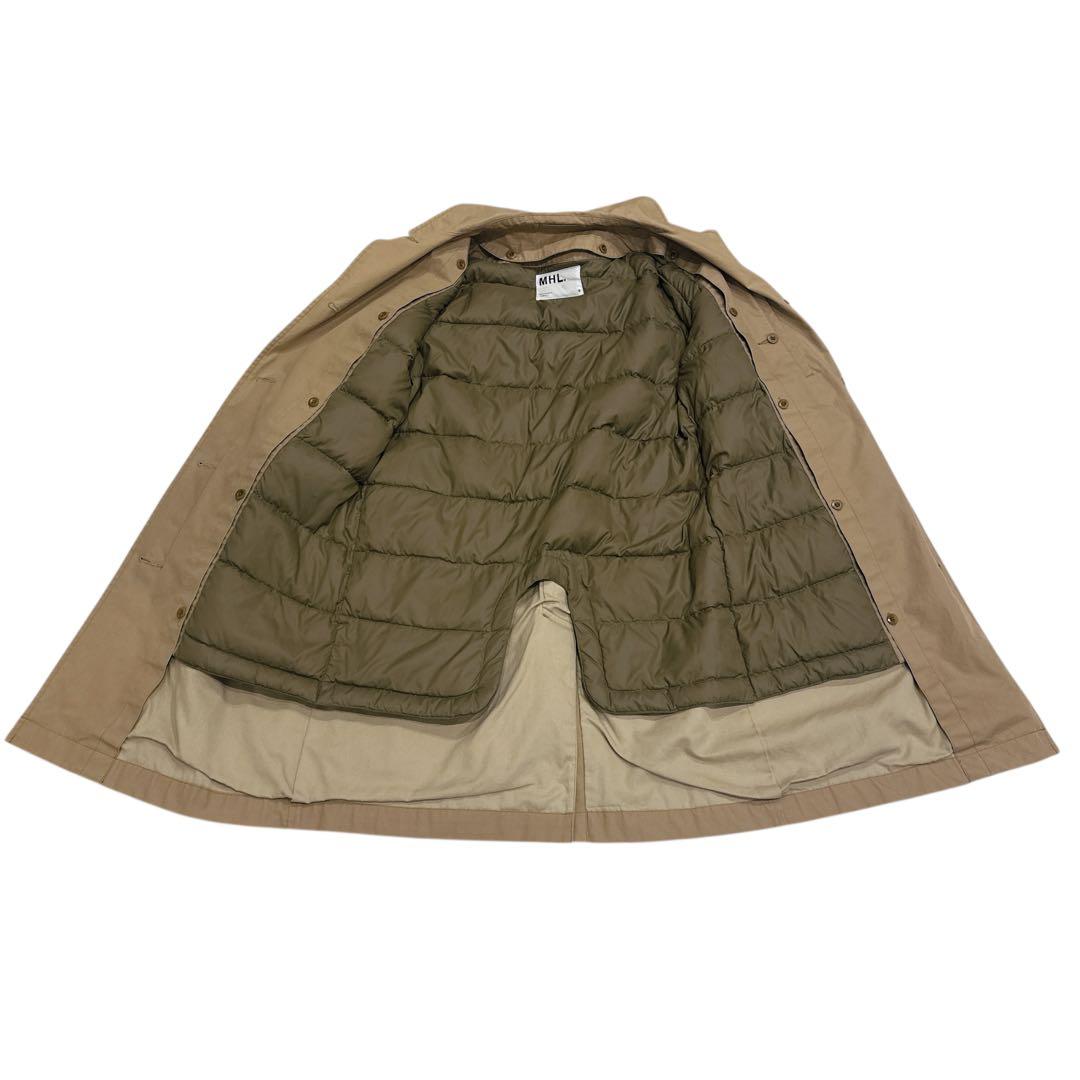 マーガレットハウエル　MHL ライナー　ダウン　ステンカラー　コート　ベージュ