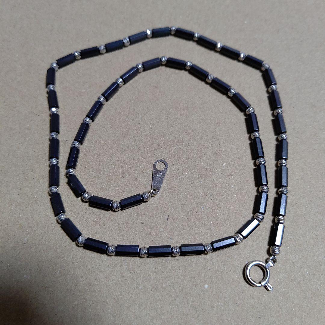 DisMoi ディモア ネックレス アスカブラック 43㎝ K18 WG 中古品