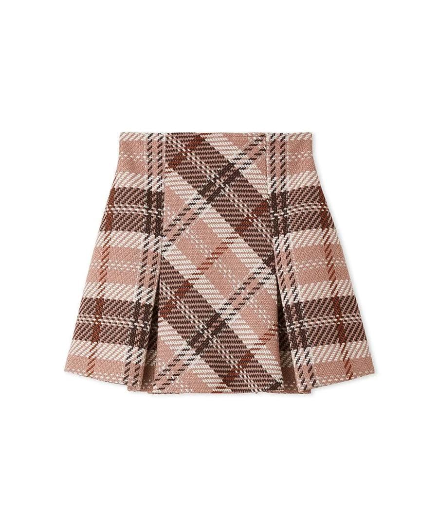 snidel ロービングチェックミニスカート ピンク スナイデル - メルカリ