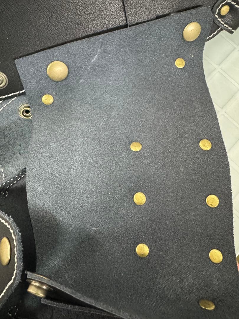 シザーケース　鞘　SAYA ポシェットタイプ　牛革　【ブラック】