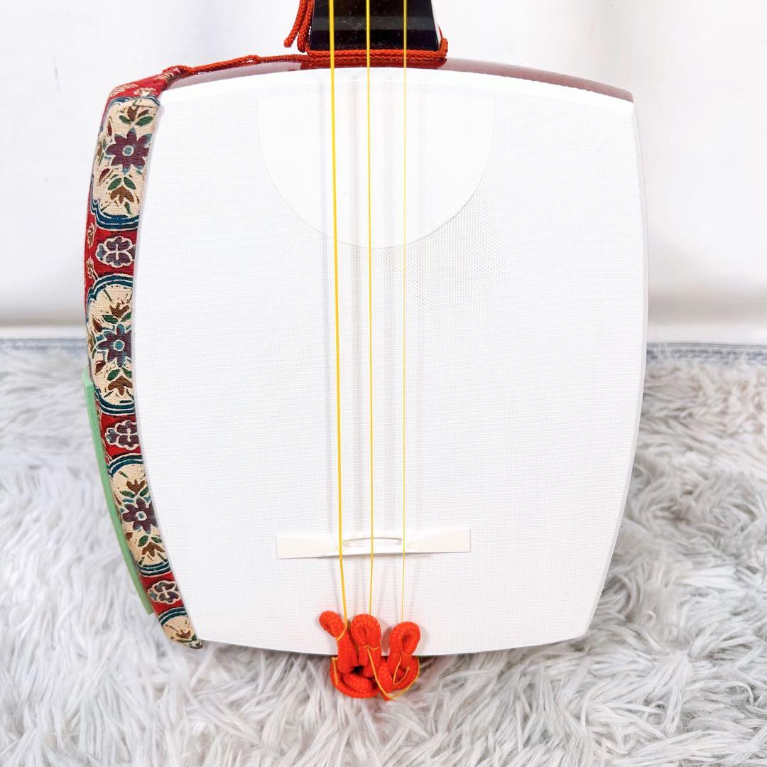 【希少】教育用三味線　SUZUKI スズキ　かえで　細棹　皮破れなし