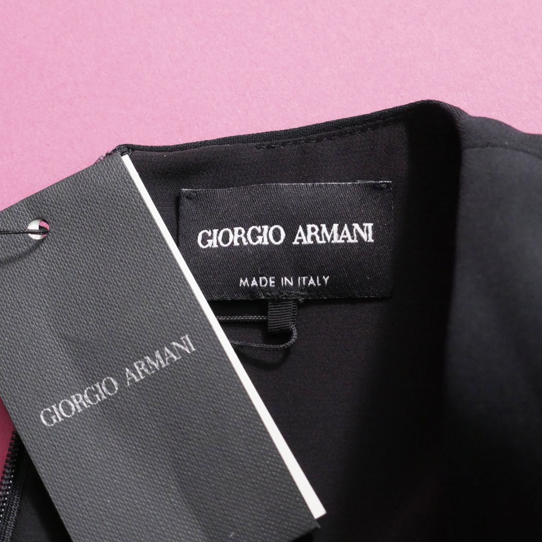 dt145/42/ジョルジオアルマーニ/ブラックドレスワンピース/レディース