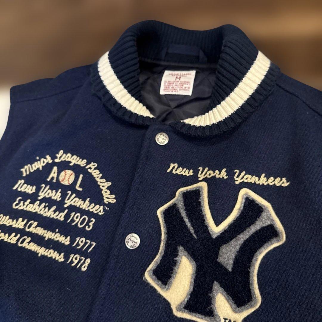 ユニクロ/New York Yankees スタジャン ネイビー×ホワイト/牛皮 - メルカリ