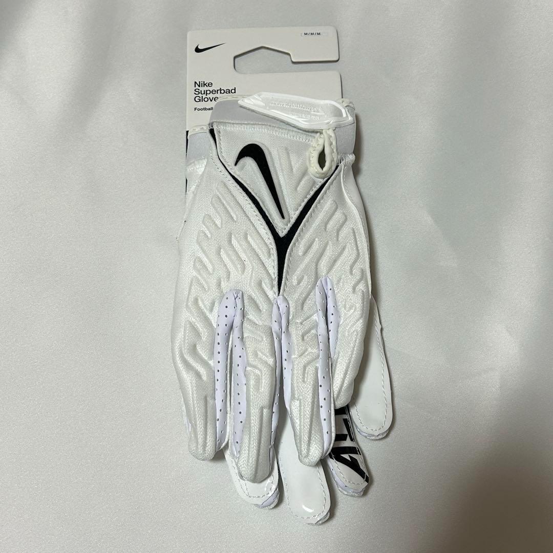 【新品】　アメフト NIKE SUPERBAD 6.0 グローブ WHITE M