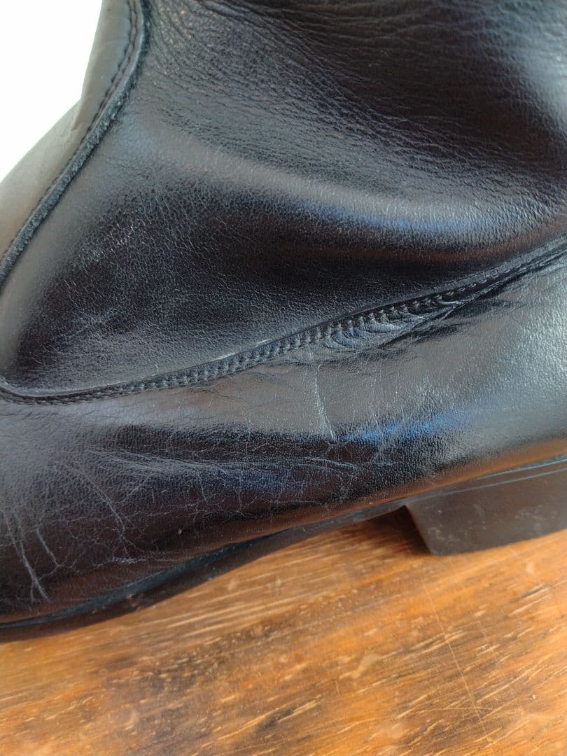 《らん様》プロショップタカイ　ブラックレザー ロングブーツ 　ヴィンテージ