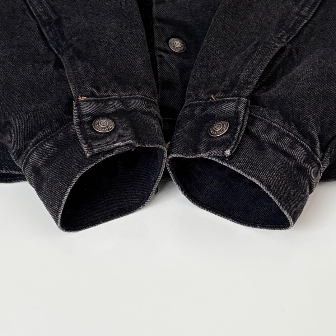 90s USA製 リーバイス ブラック デニムボアジャケット ヴィンテージ 黒