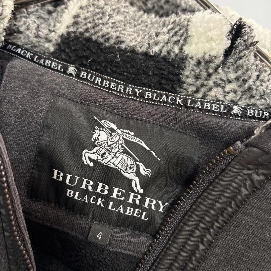 ✨大人気✨バーバリーブラックレーベル ダークグレー　パーカー　ノバチェックXL