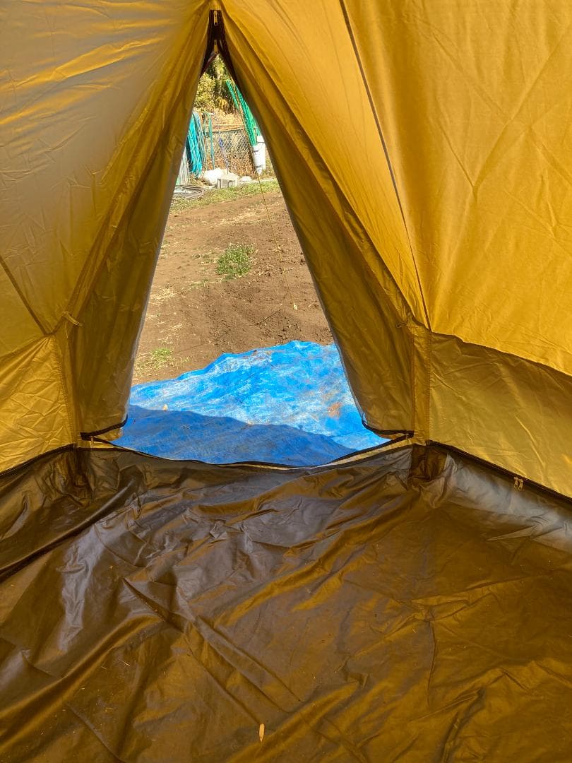 ティピー型テント 中型 黄色と茶色