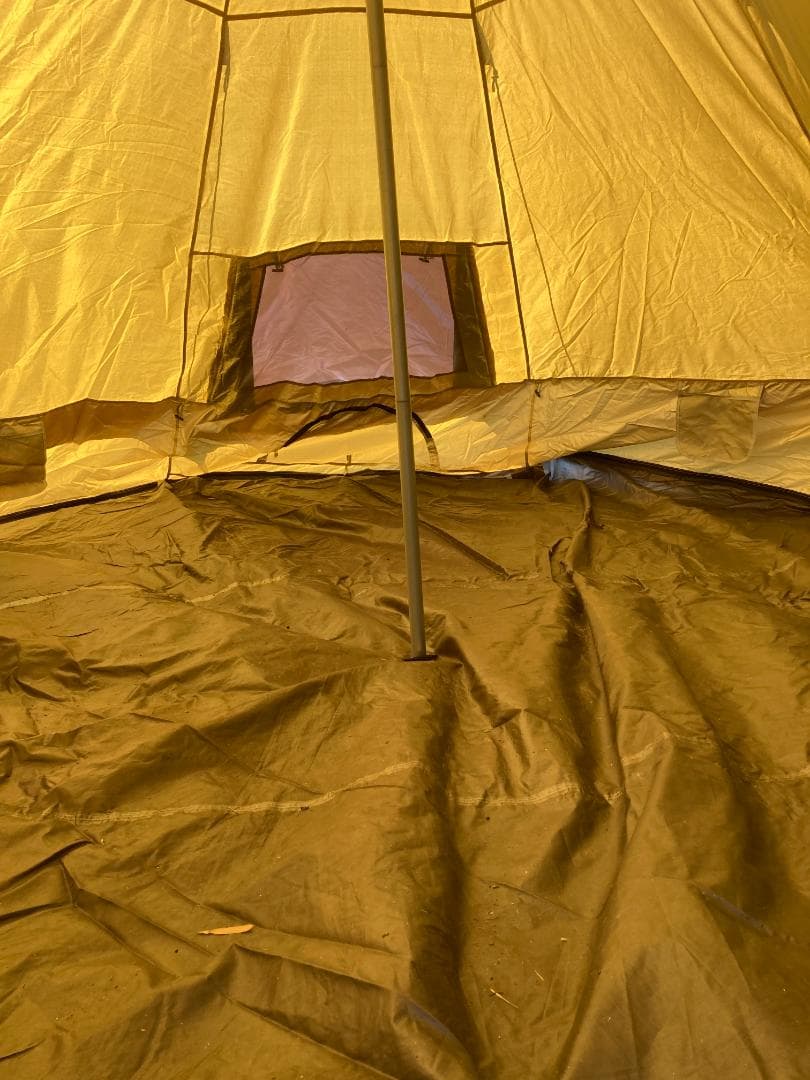 ティピー型テント 中型 黄色と茶色