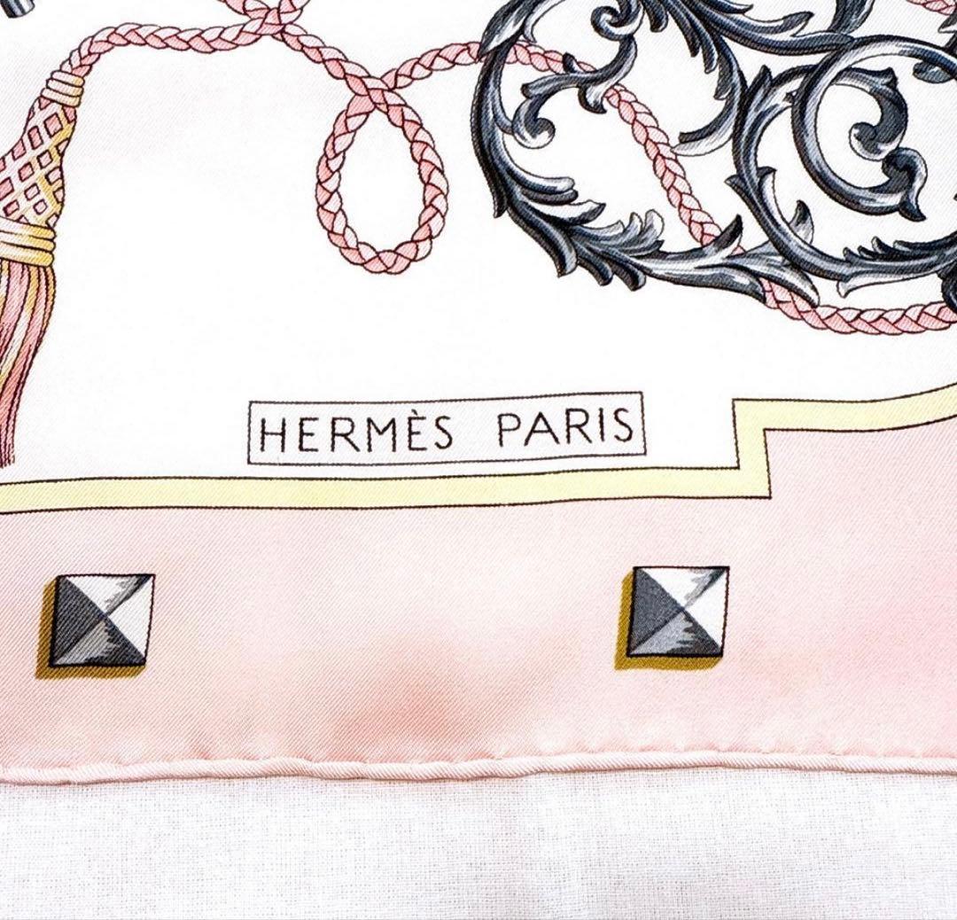 HERMES エルメス LES CLES【鍵柄】カレ90 スカーフ ストール