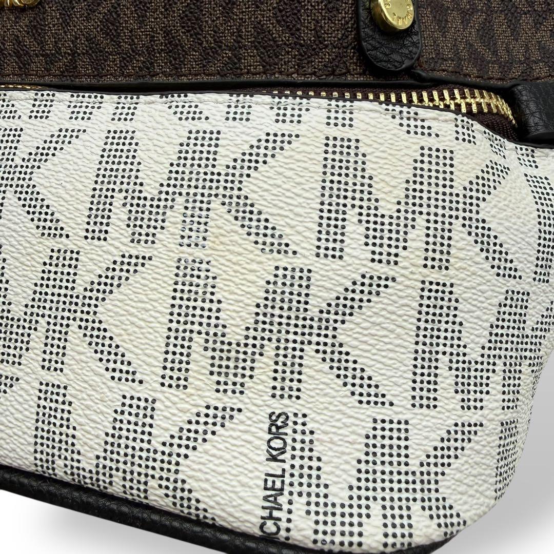 【良品】MICHAEL KORS マイケルコース リュック PVC バイカラー