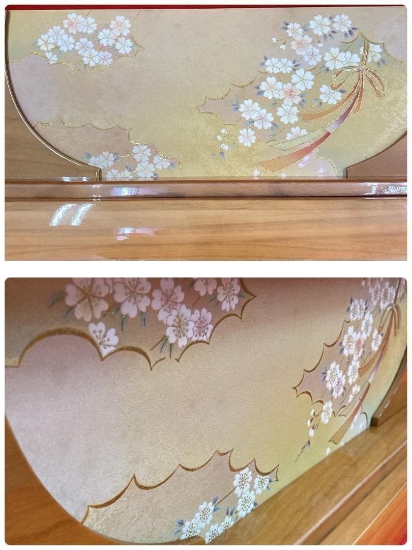 新B2 訳あり特価！豪華な三段飾り　雛人形三段台と屏風　台巾90㎝　ひな人形