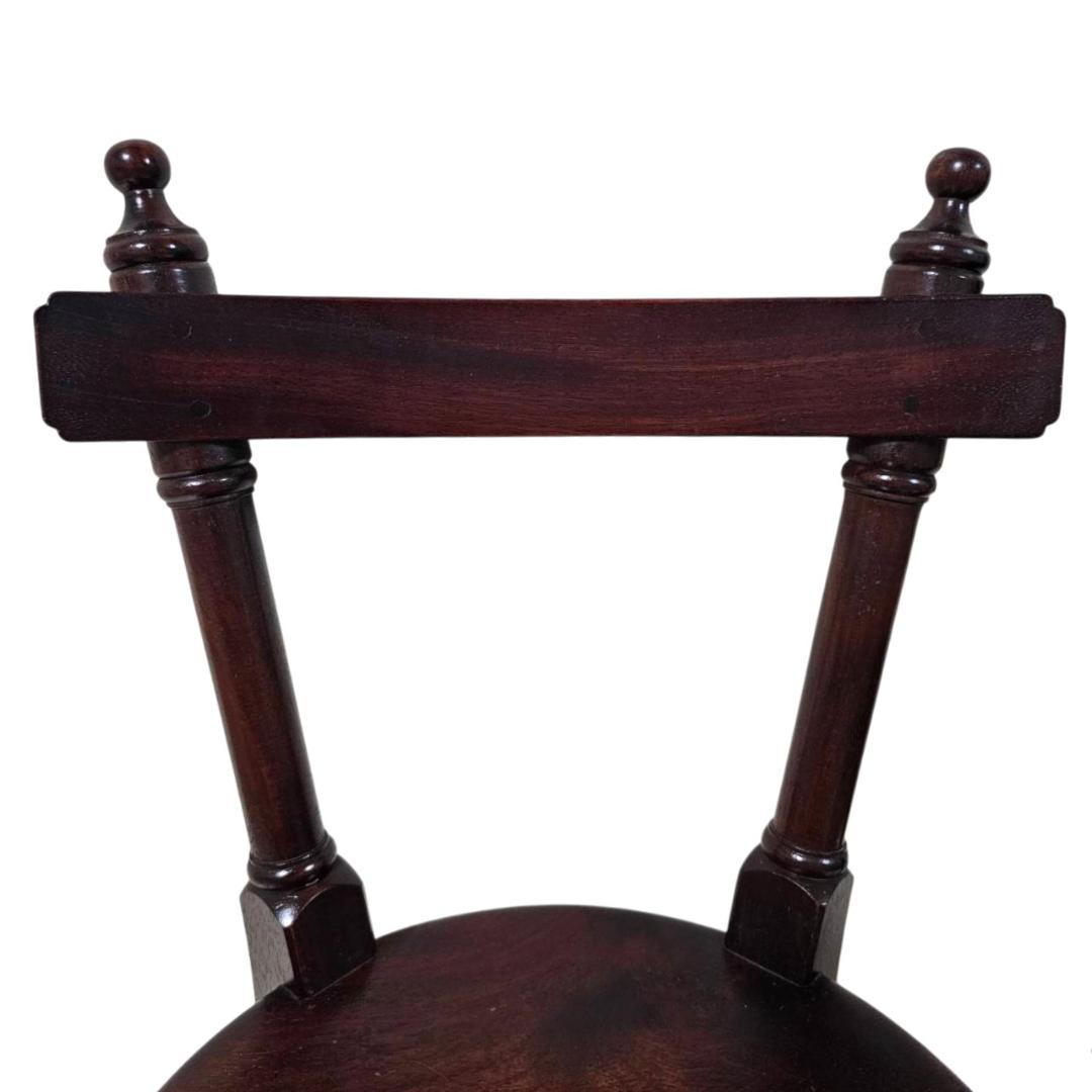 【現状渡し】九州民芸家具 南京小椅子 丸座 2脚セット① ろくろ脚 イス いす