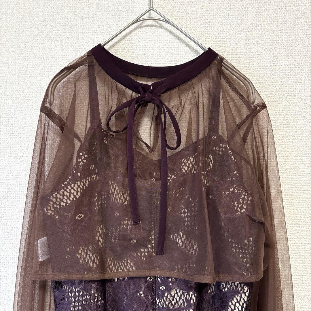 3way✨新作 ドリードール シフォンボレロ&レースキャミドレス オケージョンL