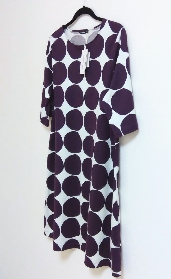 〈新品タグ付き〉marimekko マリメッコ ドット柄ワンピース パープル