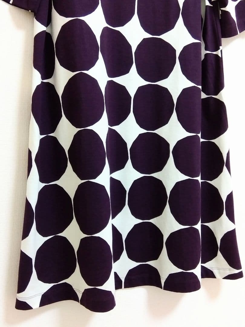 〈新品タグ付き〉marimekko マリメッコ ドット柄ワンピース パープル
