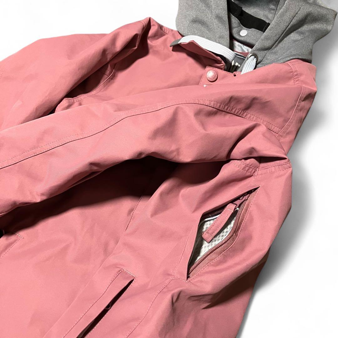 MVL 【M】スノーボードウェア ピンク 美品 フード取り外し可能 2way