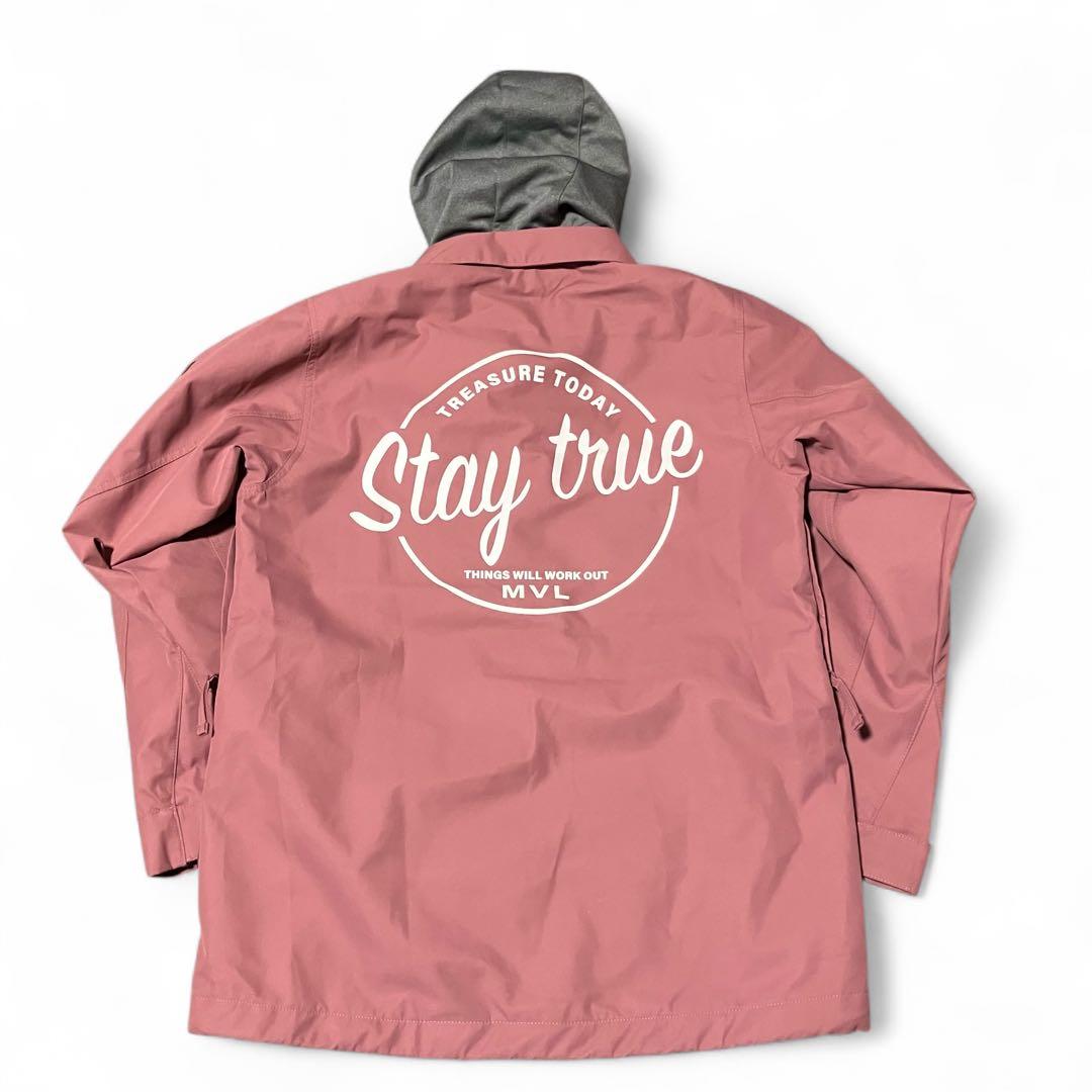 MVL 【M】スノーボードウェア ピンク 美品 フード取り外し可能 2way