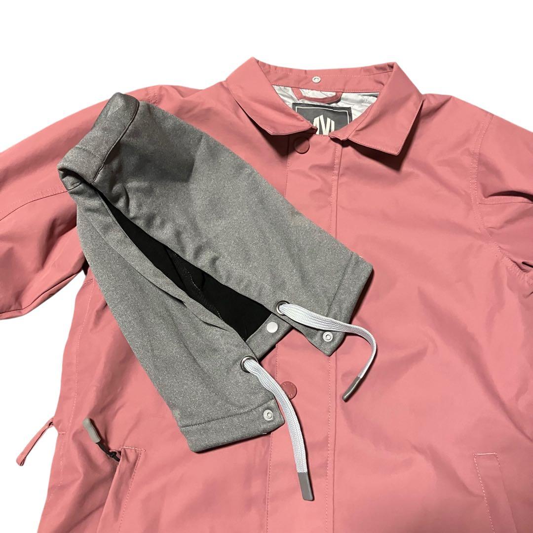 MVL 【M】スノーボードウェア ピンク 美品 フード取り外し可能 2way