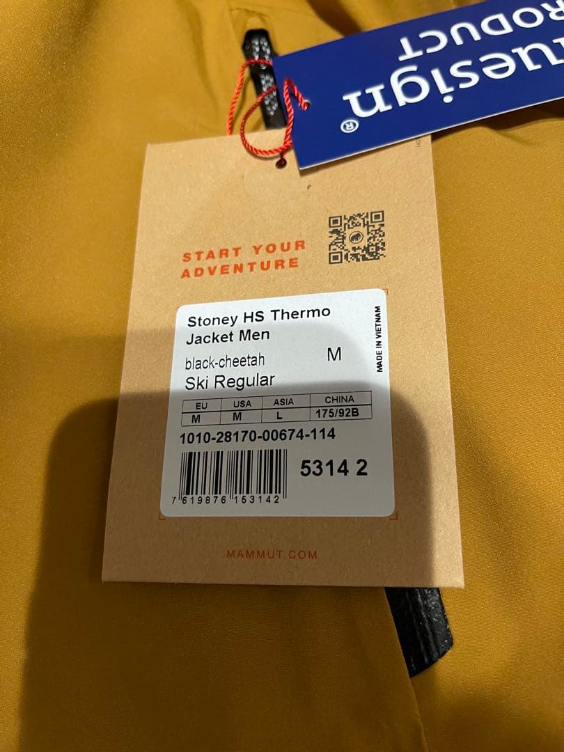 【新品】マムート ストーニー ハードシェル サーモ ジャケット 中綿入りタイプ