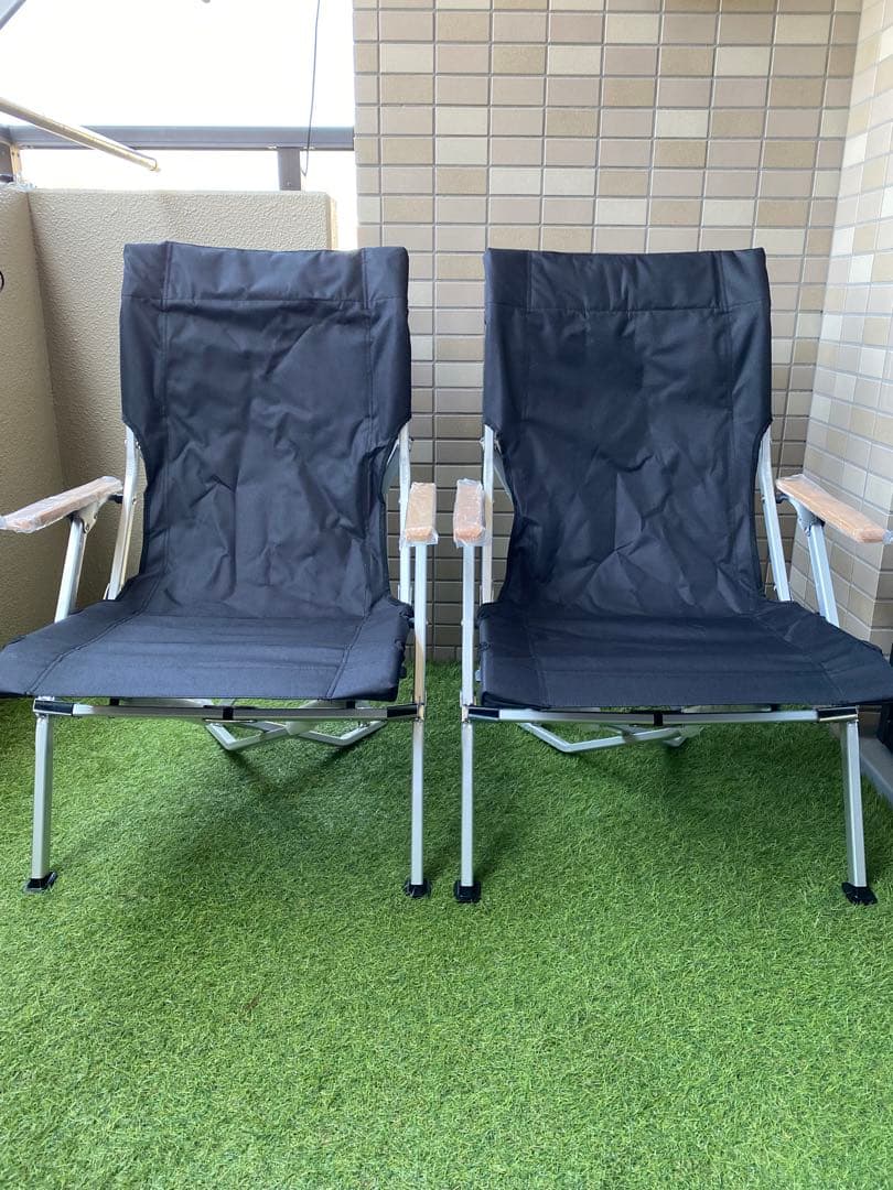 【新品スノーピークOEM品】ローチェア30 ブラック 2脚セット