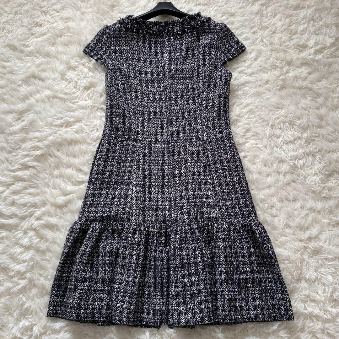 専用美品✨フォクシー 大きいサイズ ツイードワンピース ジップアップ