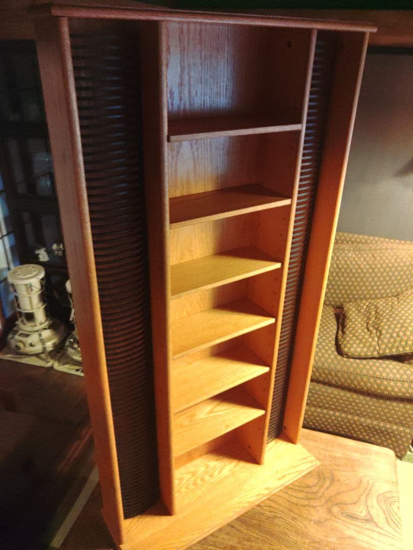 希少　CDラック　DVDラック　ナチュラルウッド　本棚 シェルフ　オーダー