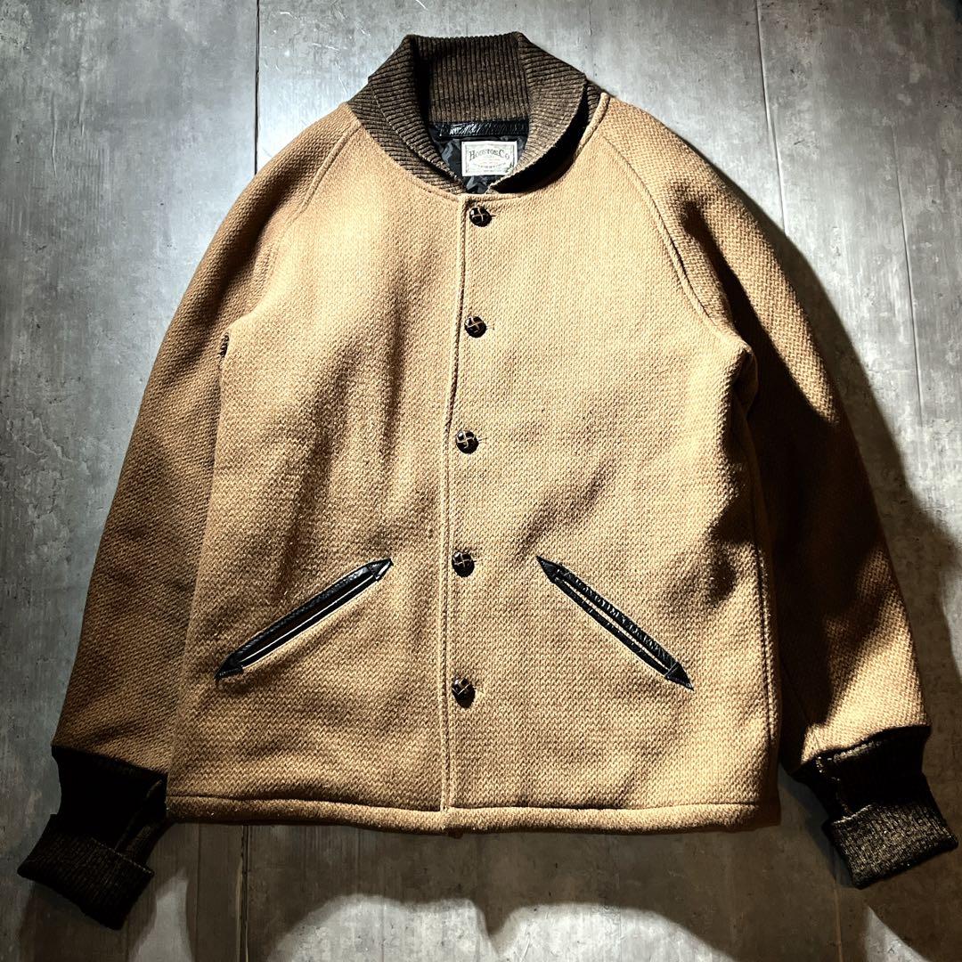 HOUSTON ファラオジャケット　スタジャン　キルティング　メルトンウール