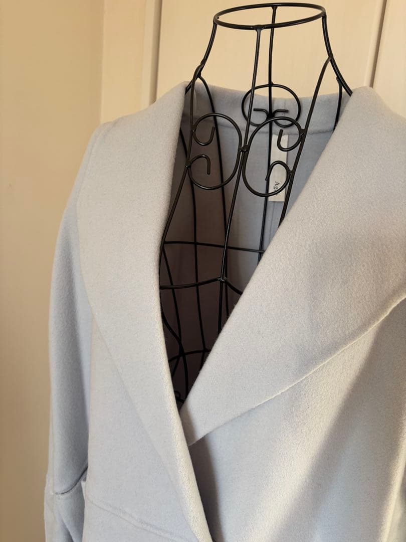 【新品】 Aga➕　ライトブルー　ポンチョ ケープコート　ヤマダヤ